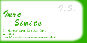 imre simits business card